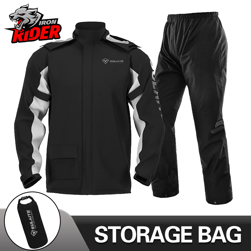 Cycling Rain Jacket Commute - Impermeabile da moto riflettente 100% impermeabile
