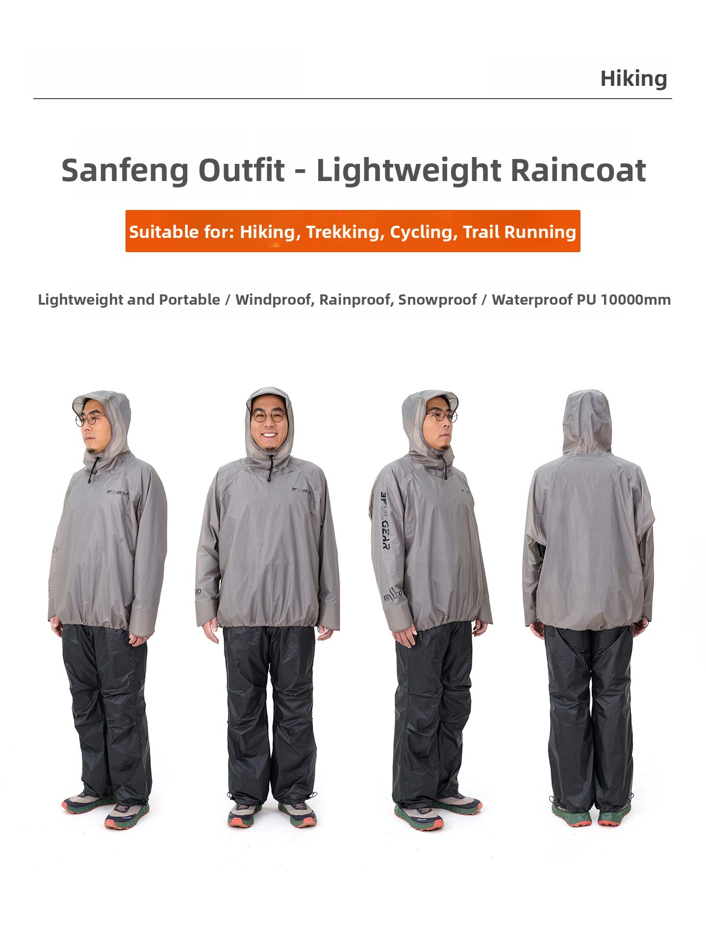Cycling Commute Pants - 3FULGEAR Completo Impermeabile Leggero Separato Giacca